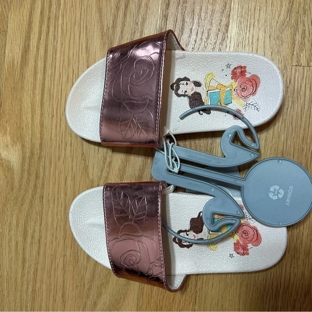 Disney Beauty and the Beast Sandals NEW 11 12 Belle Open Toe Rose Shoes